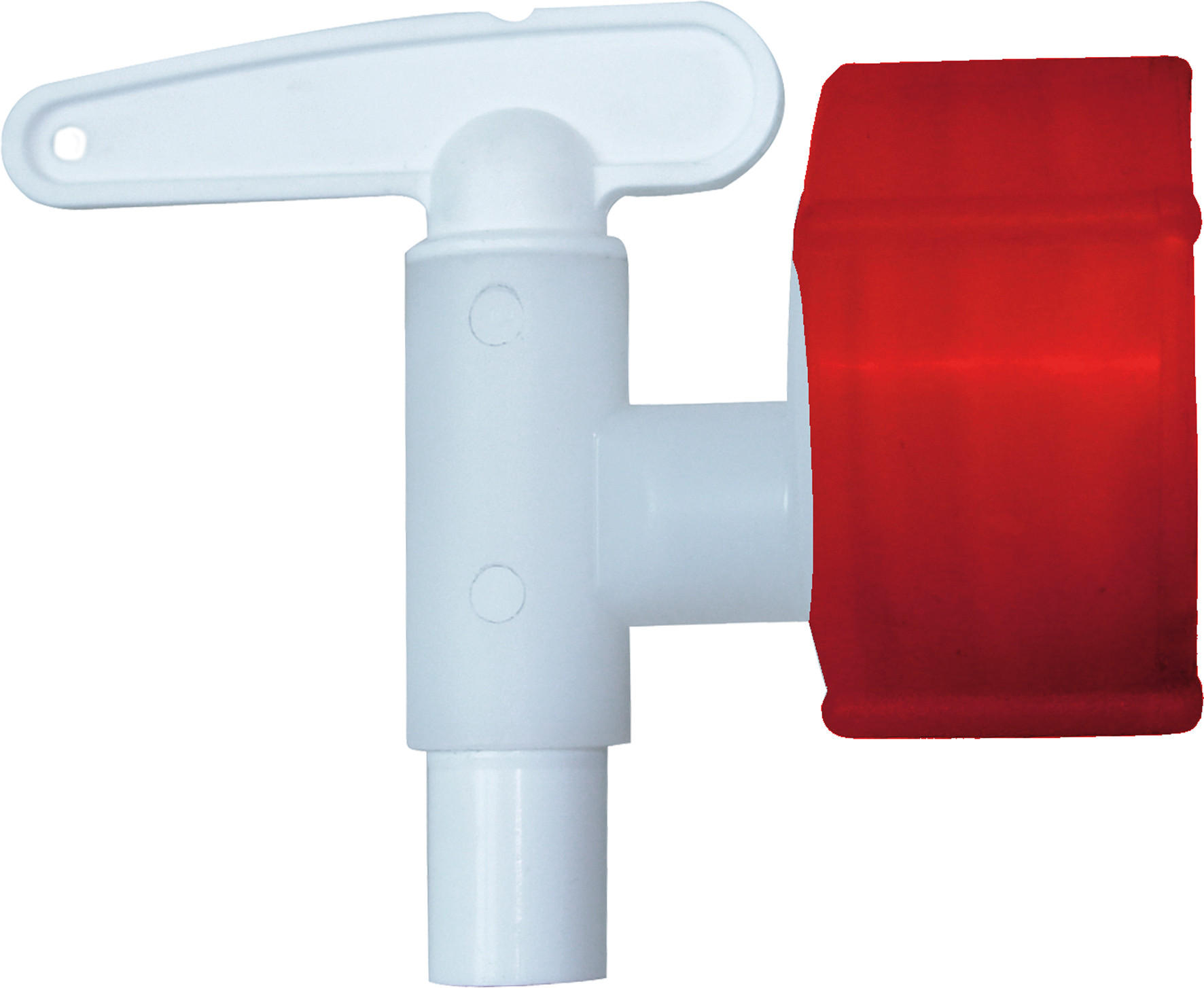 AUSLAUFHAHN NW 10, rot passend für Fässer mit Auslaufstutzen-Ø von 34 mm - Rot, Kunststoff (5/4/7cm) - GRAF