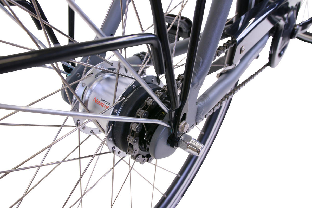 CITYBIKE City Wave Deluxe Plus Grey 7 Gang 26 Zoll 44cm & 28 Zoll 46cm - Grau, Metall (44cm) - Hawk Bikes