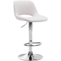 BARHOCKER JAKSON Creme Stoff Chrom - Creme, Textil/Metall (42/86/46cm) - DELUKE
