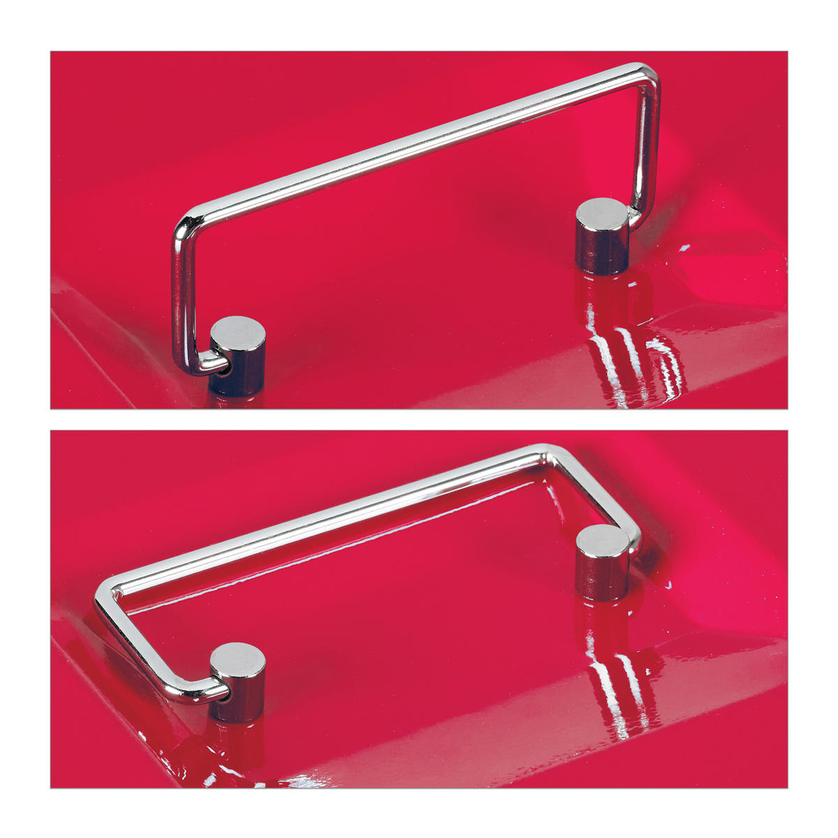 GELDKASSETTE Euro-Münzzählbrett - Rot, Kunststoff/Metall (30.5/8.5/24.5cm) - Relaxdays