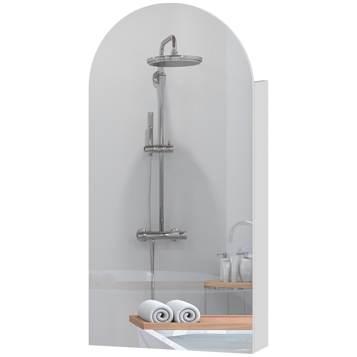 SPIEGELSCHRANK Weiß 40/12/80 cm - Weiß, Holzwerkstoff (40/80/12cm) - PANGIVO