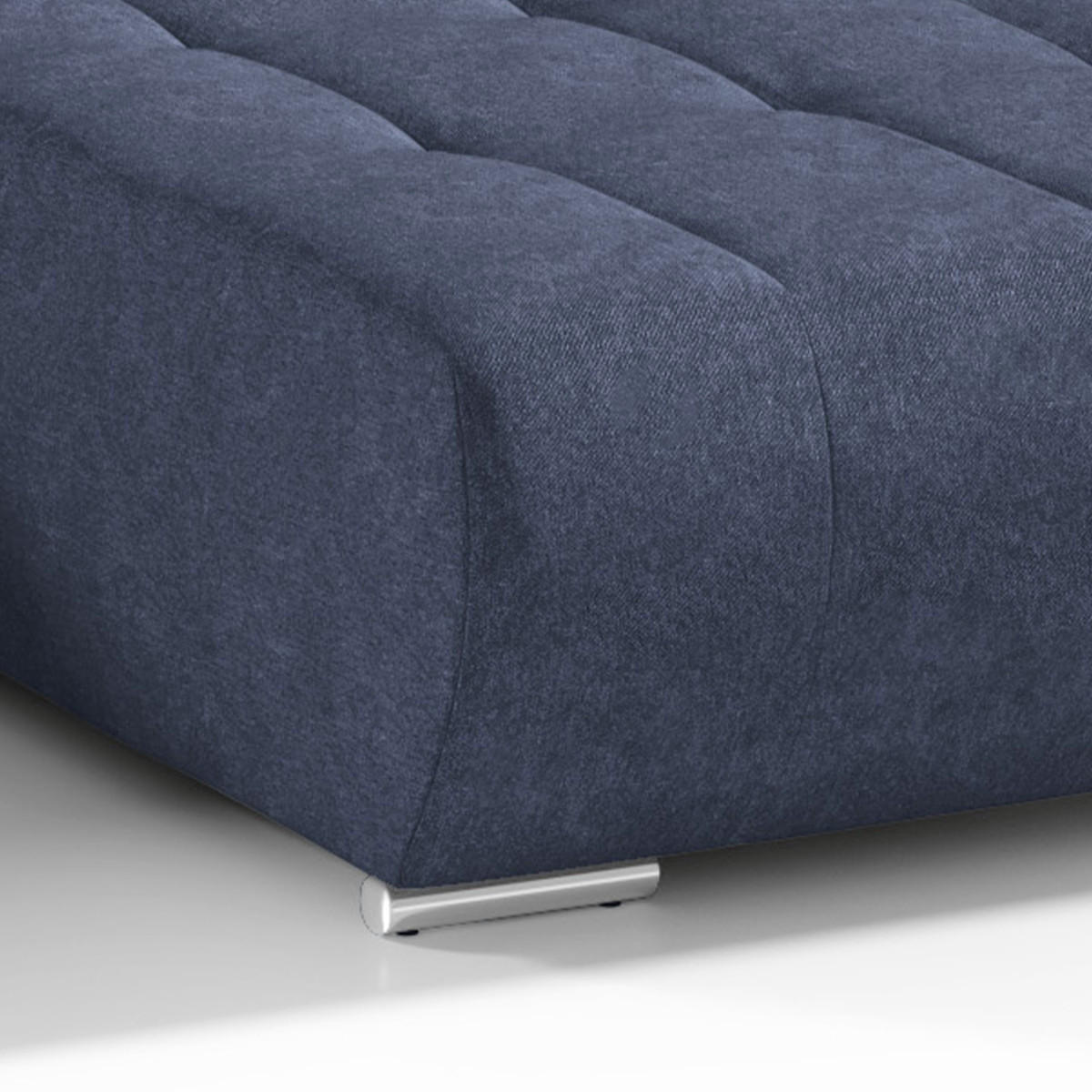 PANORAMASOFA Jonas 5 Sitzplätze Blau - Blau, Holzwerkstoff (350/85/185cm) - Petits-meubles