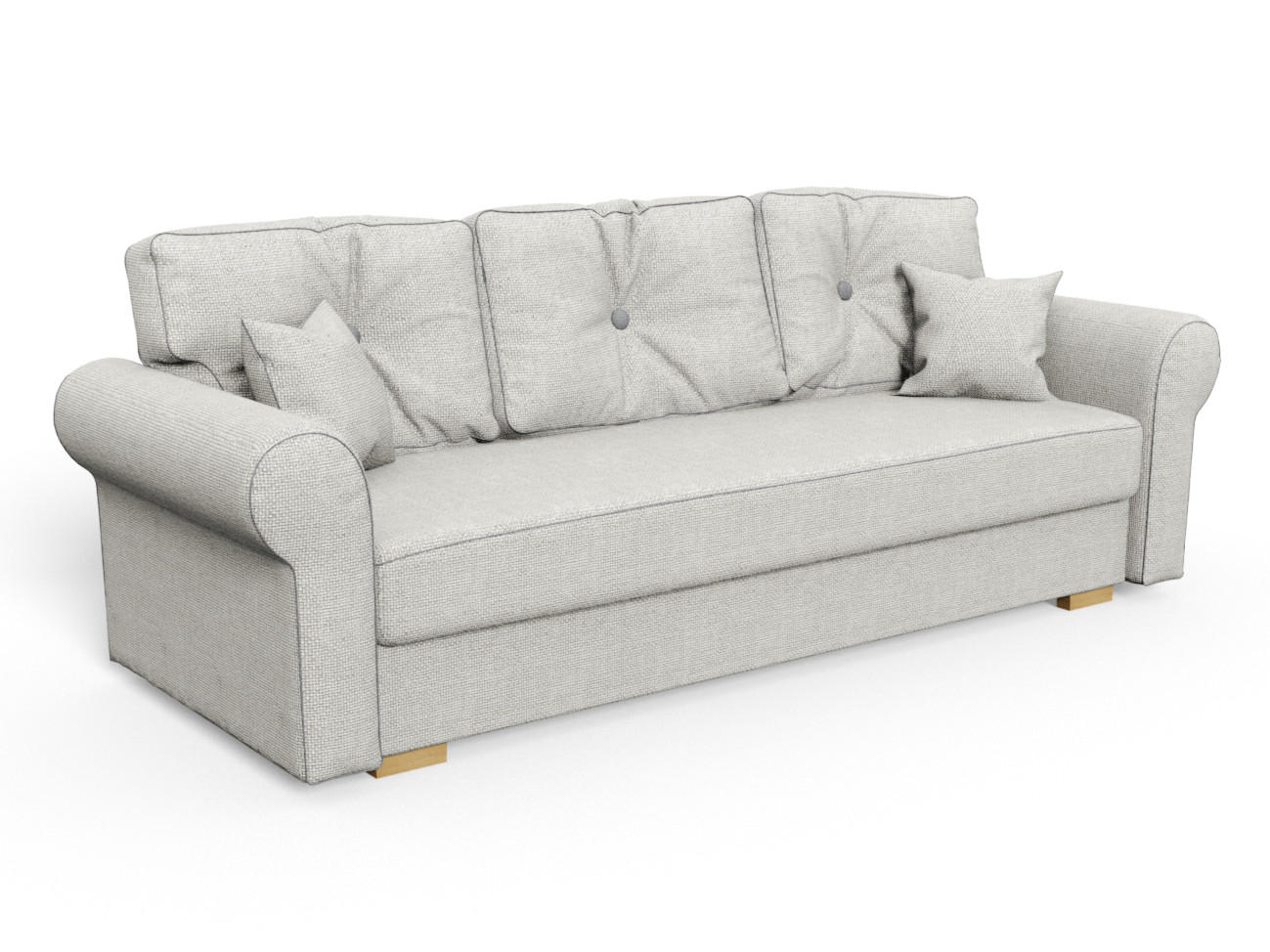 SOFA Grau TOP Mit Schlaffunktion - Grau, Naturmaterialien/Textil (237/76/85cm) - Sepro Meble