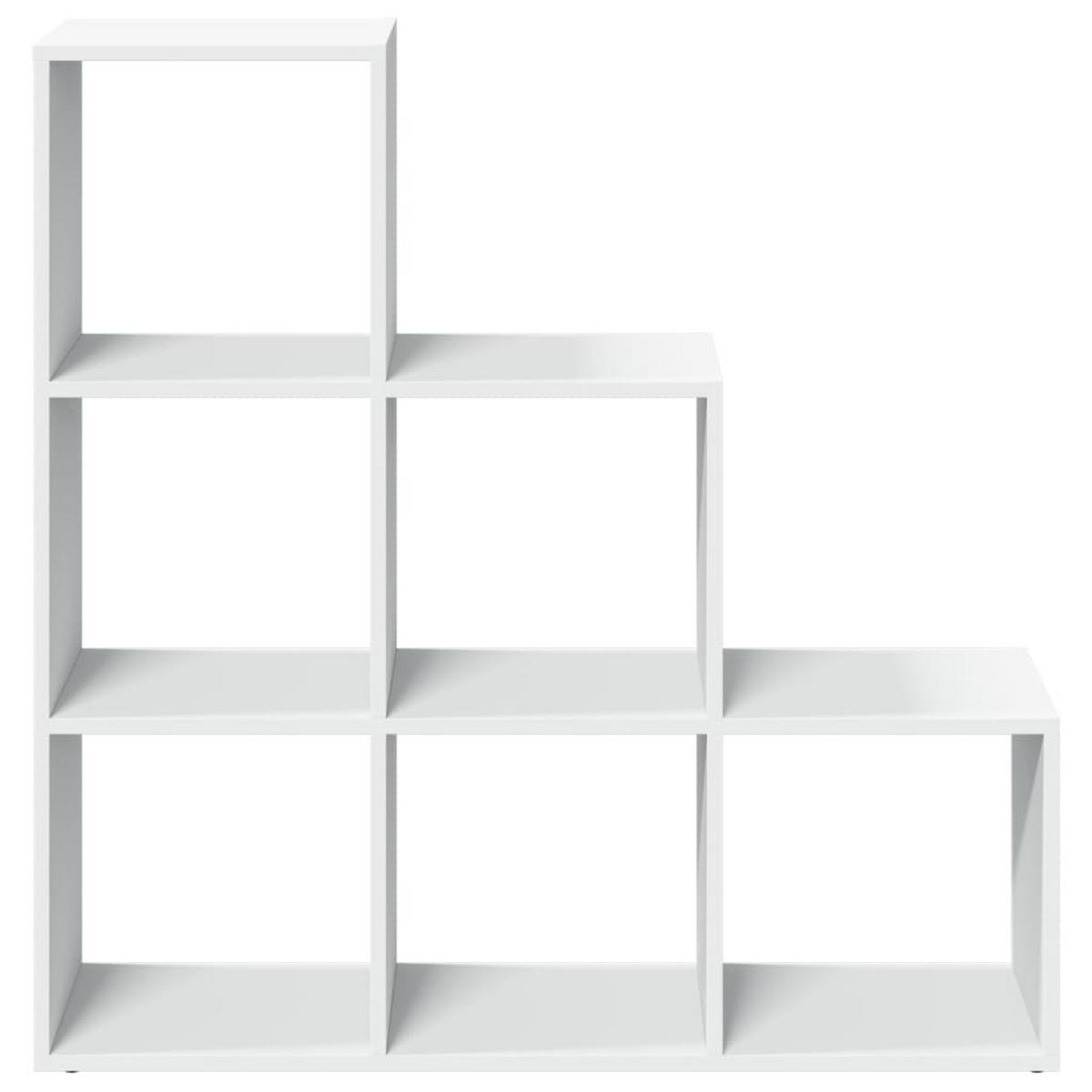 RAUMTEILER Bücherregal 3-Stufig Weiss 99/29/99 Cm Holzwerkstoff - Weiß, Holzwerkstoff (99/99/29cm) - vidaXL