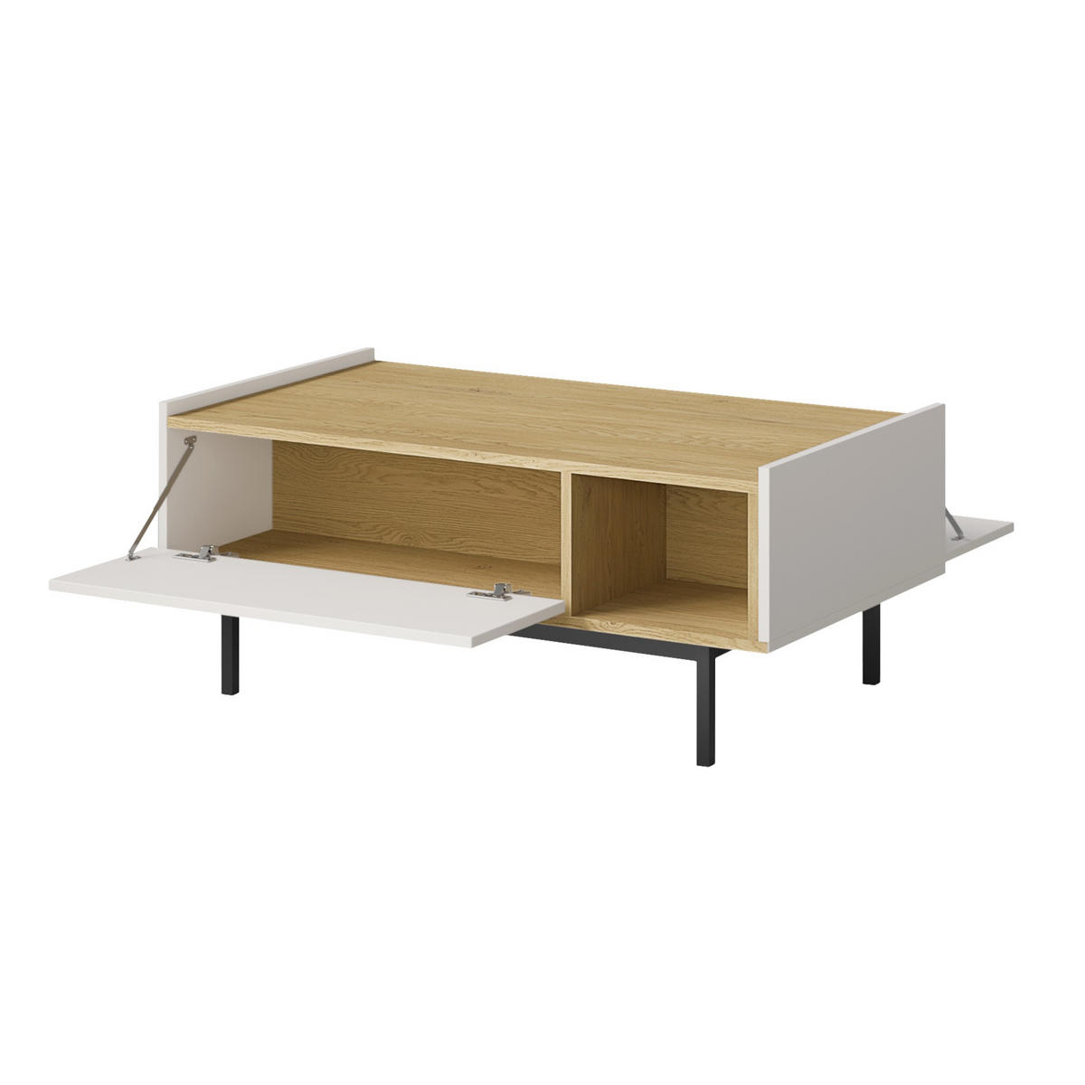 COUCHTISCH Noel 100 x 60 Kaschmir/Cremona-Eiche (rechteckig) - Kaschmir/Eichefarben, Holzwerkstoff/Metall (60/100/43cm) - mzm24