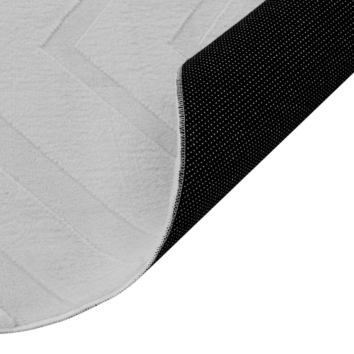 TEPPICH Hellgrau 80/300 cm Borah - Hellgrau/Grau, Textil (80/300cm) - Beliani