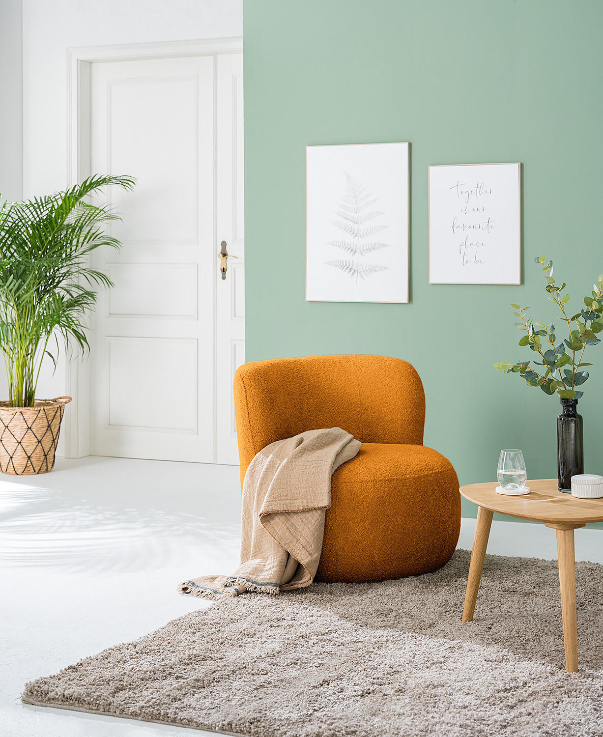 SESSEL - Gelb/Schwarz, Textil (78/75/84cm) - home24