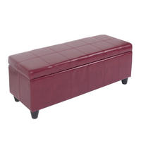 AUFBEWAHRUNGS-TRUHE Rot - Rot, Leder (112/45/45cm) - MCW