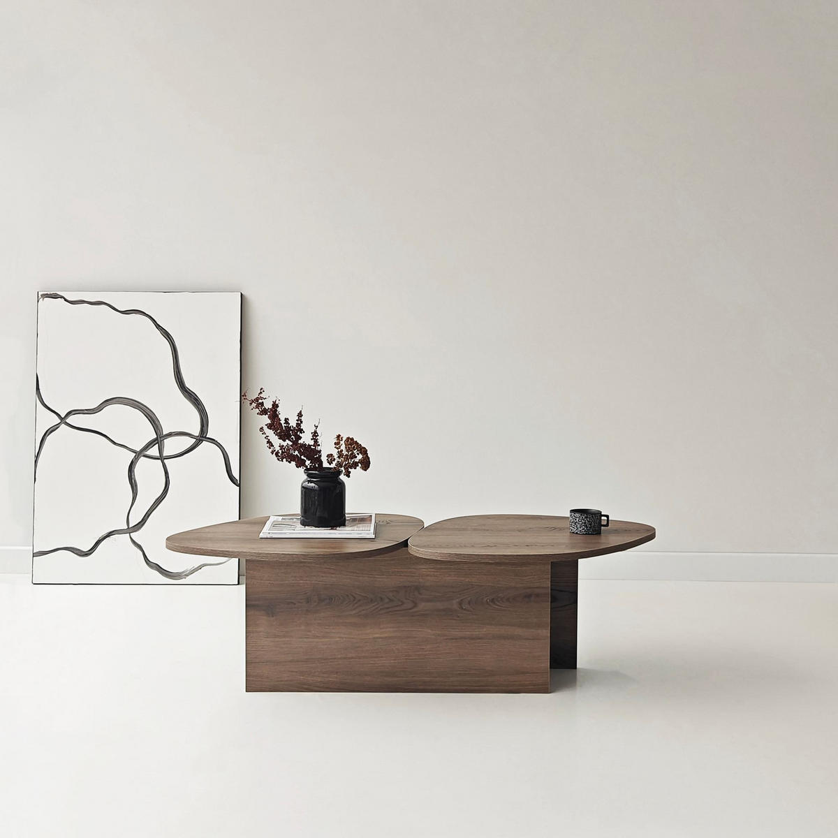 COUCHTISCH stones Braun - Braun, Holz (125/60/38cm) - Habitat Garten