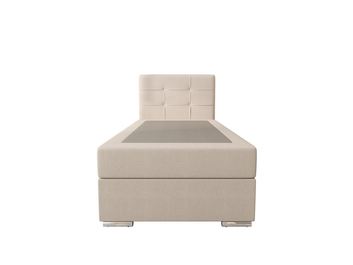 BOXBETT ZILANO 1 mit Matratze H3 und Topper 80x200 Cosmic 10 - Beige, Holz/Textil (80/200cm) - Bedante