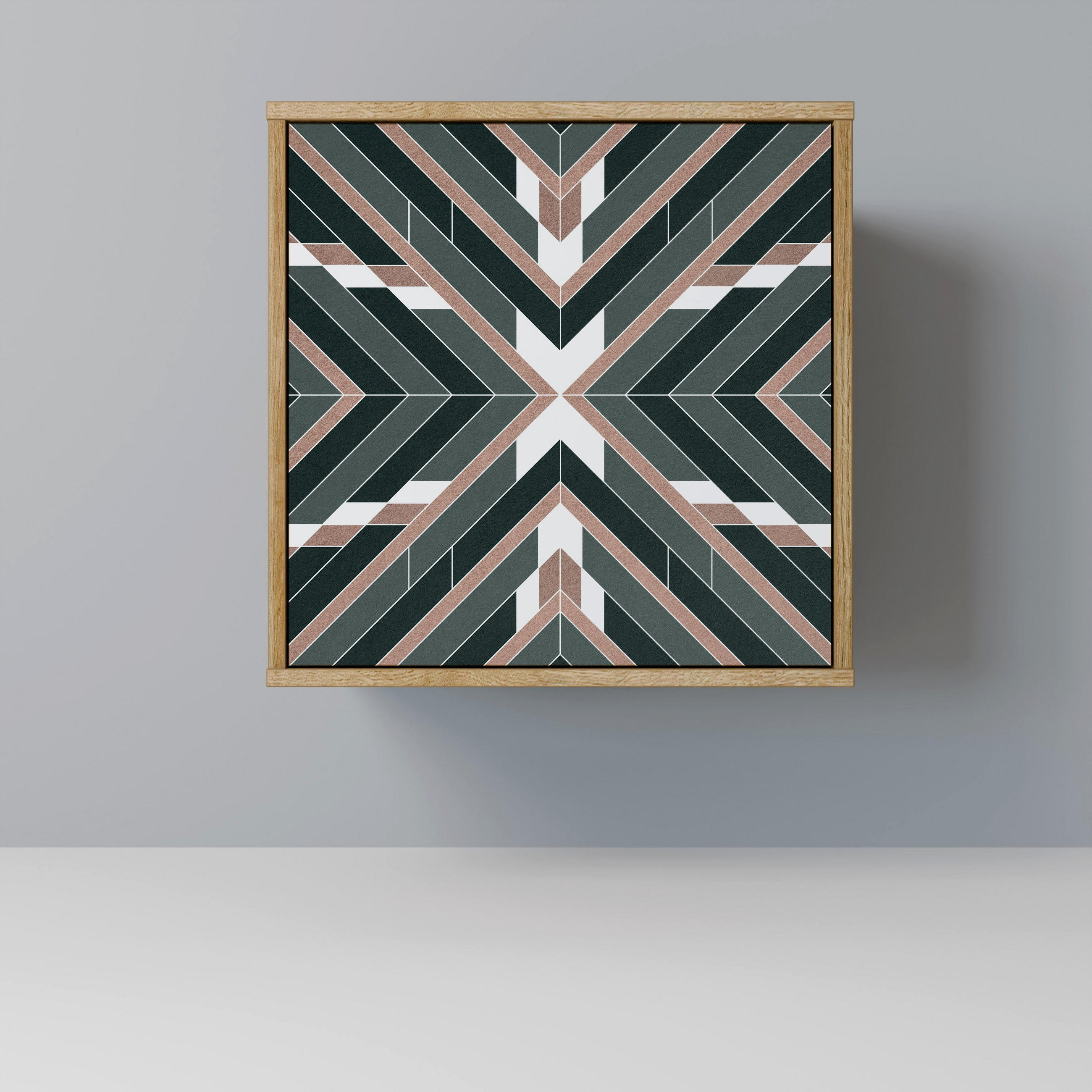 SIDEBOARD DIMENSION DELIGHTS, Eichefarben, 57,5x42x57,5 cm, Ohne Füße - Eichefarben/Multicolor, Holzwerkstoff (57.5/57.5/42cm) - SpaceRebels
