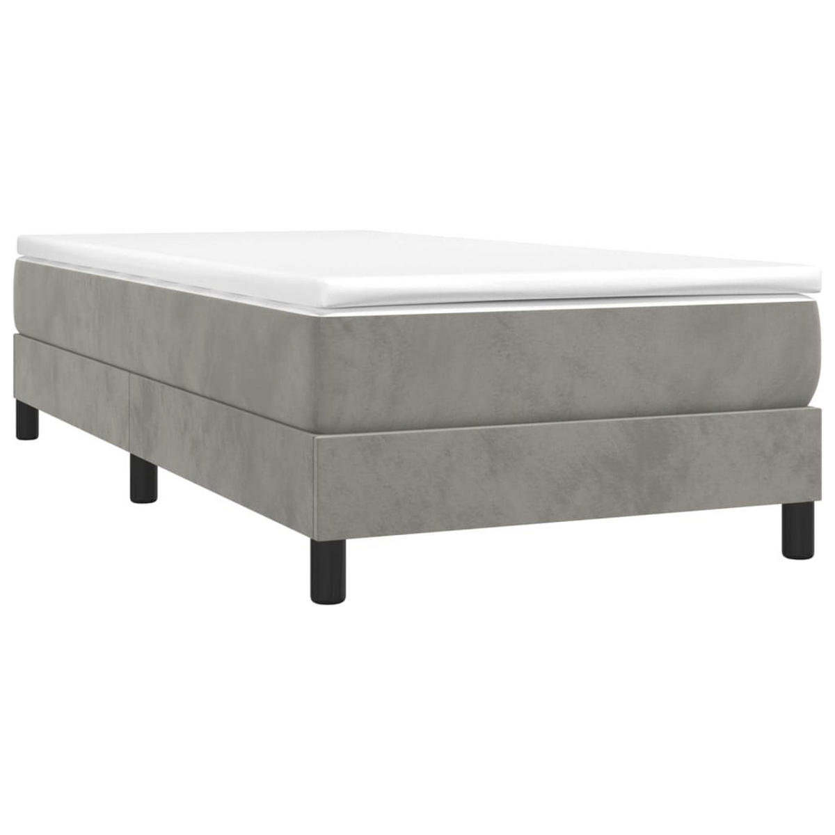 POLSTERBETT Quiring 100/203 cm - Hellgrau, Holzwerkstoff (100/200cm) - Nettlife