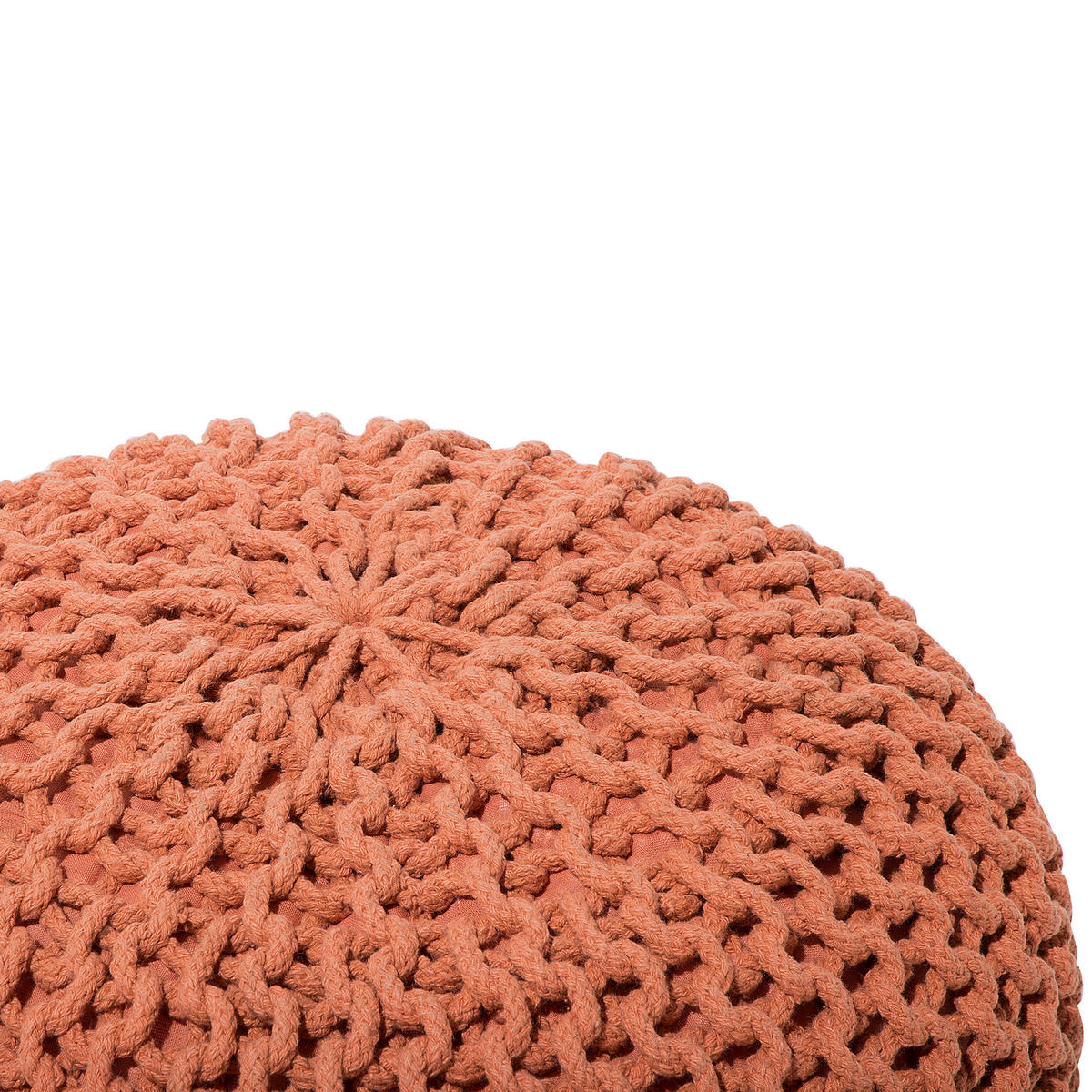 POUF Conrad 40/40/25 cm - Braun, Naturmaterialien/Textil (40/25/40cm) - Beliani