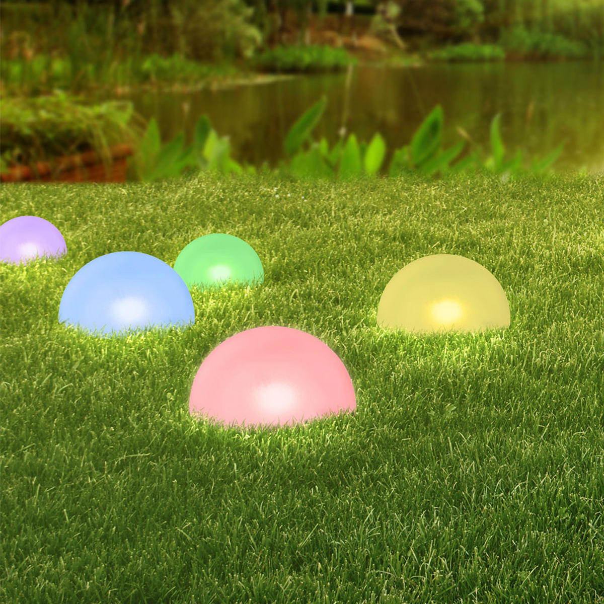 LED AUSSENLEUCHTE Kugel Weiß 5er Set - Weiß, Kunststoff (475/15/19cm) - Globo Lighting