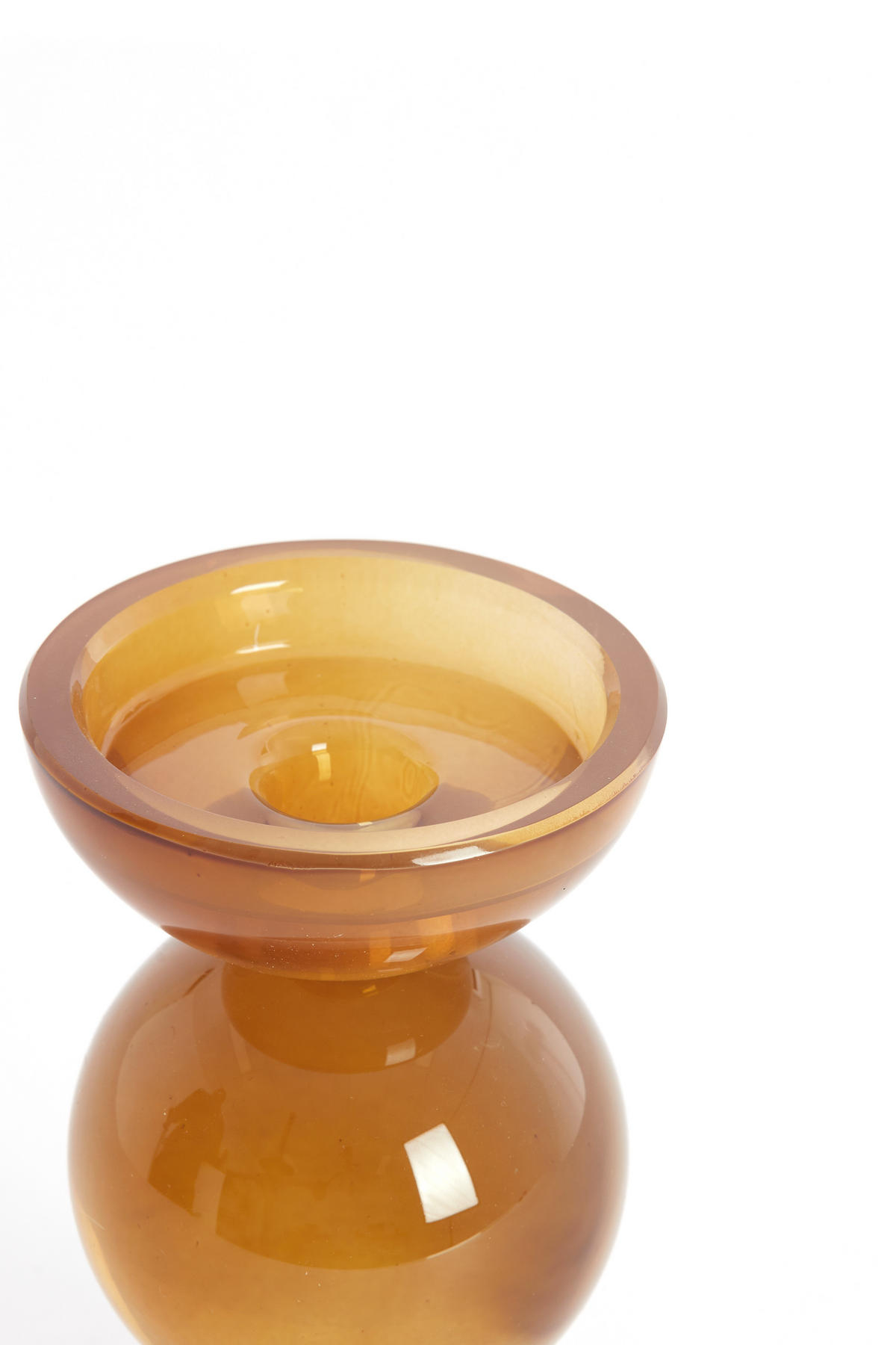 KERZENHALTER Itinga Braun 9.5/9.5/15.5 cm - Braun, Glas (9.5/15.5/9.5cm) - Light & Living