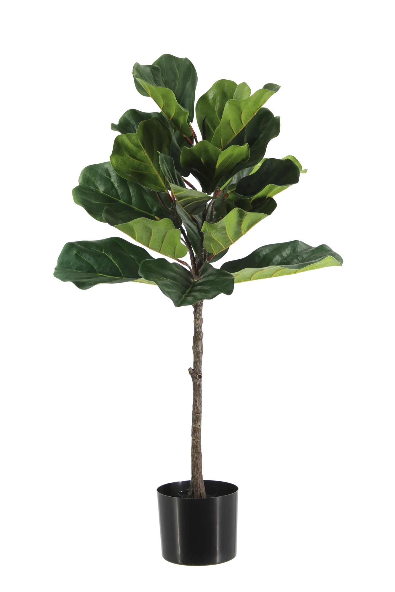 KUNSTBAUM Künstlicher Ficus Lyrata - Niran 90 cm - Grün, Kunststoff (90cm) - aplanta