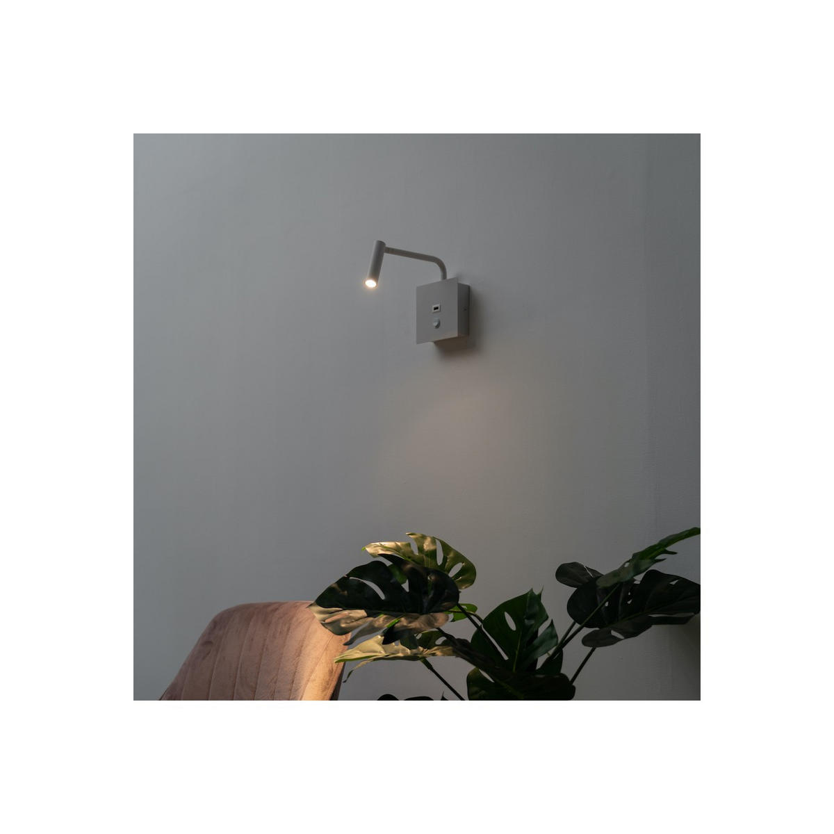 WANDLEUCHTE Miami, Weiß, 12cm - Weiß, Metall (21/12/12cm) - KOSILUM