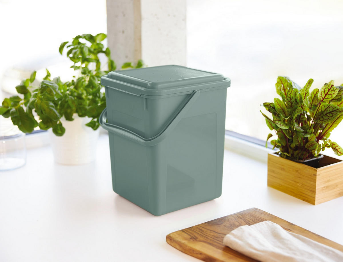 MÜLLEIMER 9 Liter Kunststoff Grün - Grün, Kunststoff (23/27/22.5cm) - PROREGAL