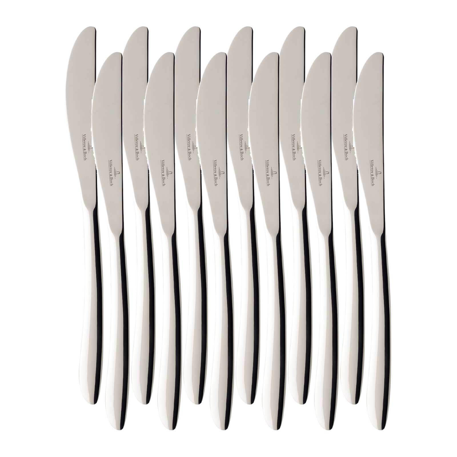 TAFELMESSER SoftWave silber 23,7 cm 12er Set - Silberfarben, Metall (23.7cm) - Villeroy & Boch