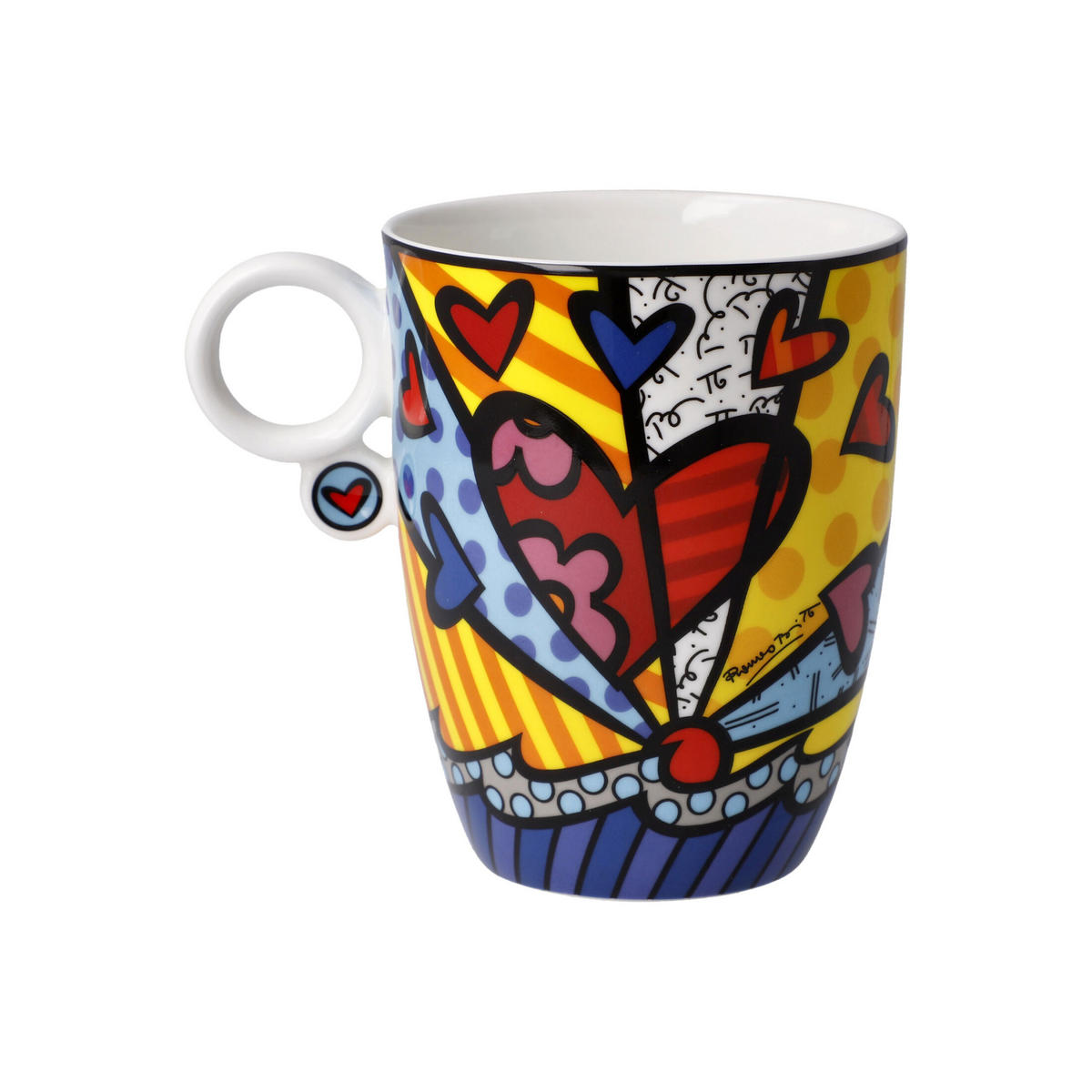 KÜNSTLERTASSE Romero Britto - A New Day, Fine Bone China, Bunt, 400 ml - Multicolor, Keramik (0.4L) - Goebel