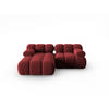 MODULARES-ECKSOFA links Bellis aus Samt dunkelrot 3 Sitzplätze - Dunkelrot, Textil (157/191cm) - Micadoni