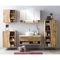 BADMÖBEL-SET 5-TLG. Kahla-03 - Braun, Holzwerkstoff (261/200/52cm) - Lomado
