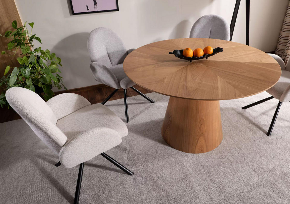 ESSTISCH Angel Eiche Natur 120 / 120 / 76cm - Eichefarben, Holz/Holzwerkstoff (120/120/76cm) - Feldmann-Wohnen