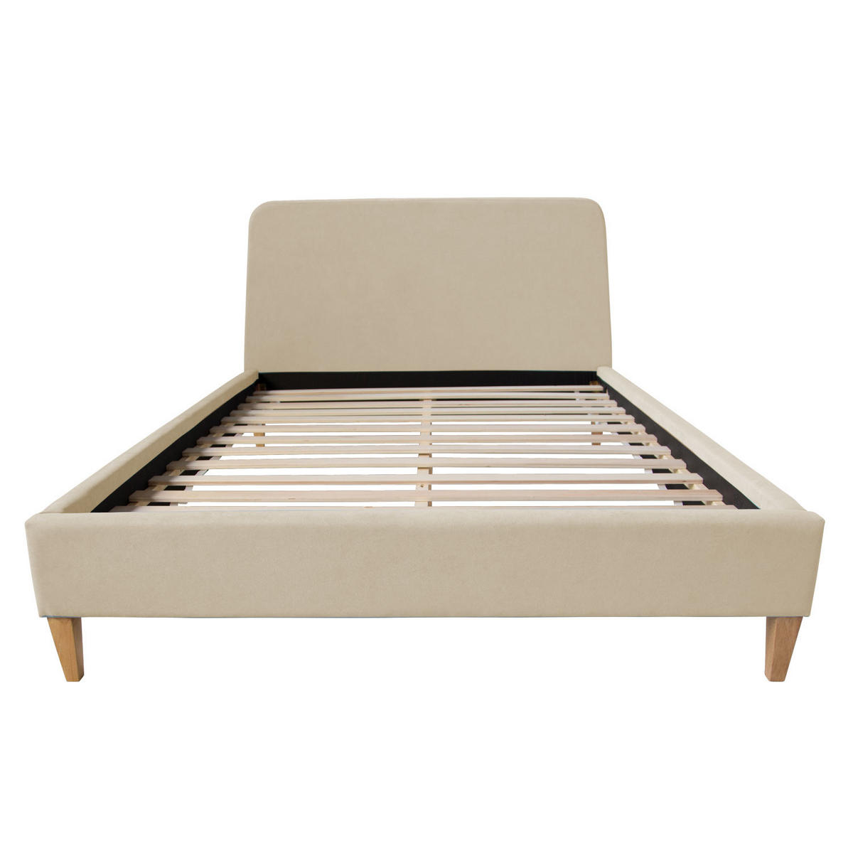 POLSTERBETT mit Lattenrost 140/200 cm in Beige - Beige, Textil (140/200cm) - Homestyle4u
