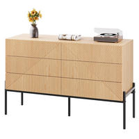 SIDEBOARD 115.5/38/75 cm Natur aus MDF mit 6 Schubladen - Naturfarben, Holzwerkstoff (38/75/115.5cm) - OKMYHOME