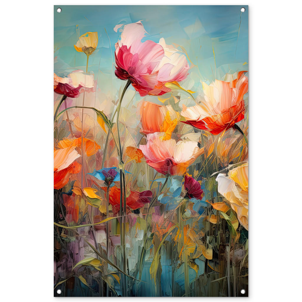 OnlyWow ZAHRADNÍ PLAKÁT Květiny - Akvarel - Umění - Botanické - Příroda 80x120 cm