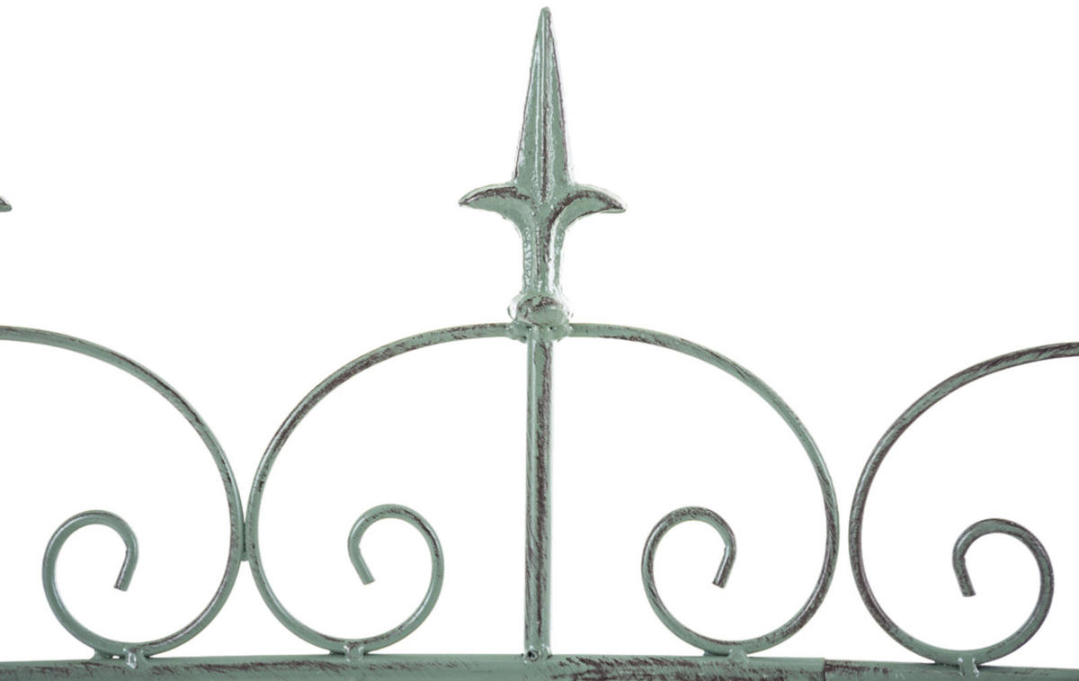 GARTENZAUN 4er Set Metall antik-grün - Grün, Metall (124/116cm) - CLP