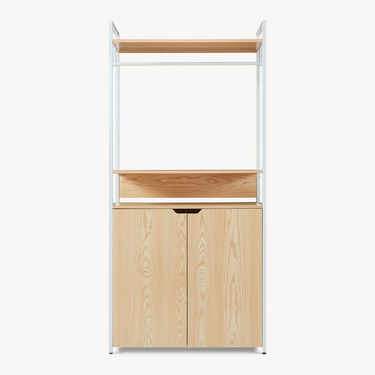 GARDEROBENSTÄNDER Larem - Eichefarben/Schwarz, Holzwerkstoff/Metall (84/180/40cm) - [en.casa]