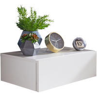 NACHTTISCH Schlicht Spanplatte Kratzfest Wasserabweisend MOLISE, Weiß 46x30x15 cm - Weiß, Holz (46/15/30cm) - KADIMA DESIGN