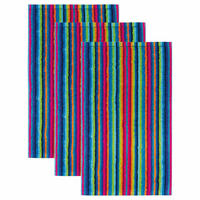 GÄSTETUCH Unisex Life Style Stripes Blau 3er Pack Baumwolle - Blau, Textil (50/30cm) - Cawoe