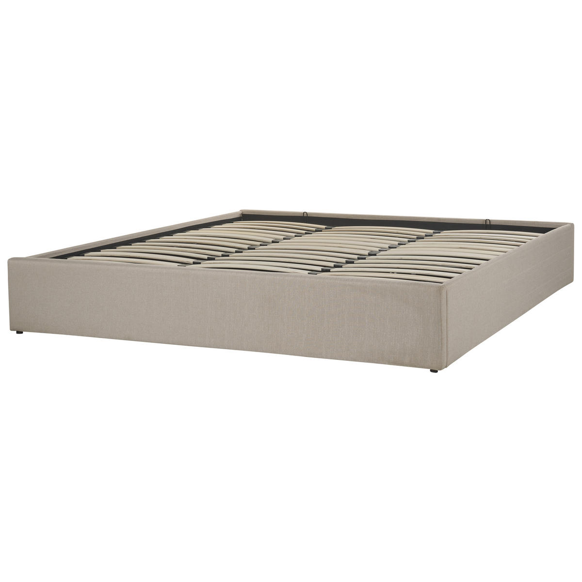 POLSTERBETT 180/200 cm Beige Dinan - Beige, Holz/Textil (180/200cm) - Beliani