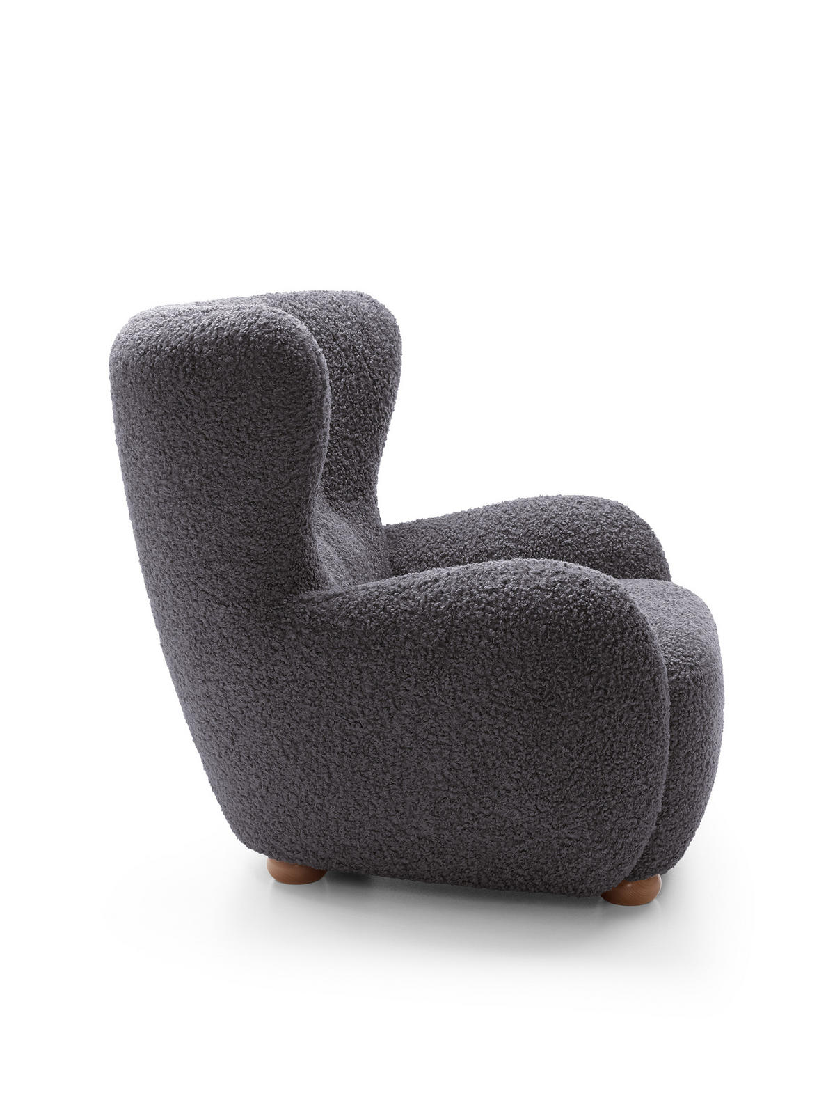 SESSEL MIST, Polstersessel Klassisch Loungesessel, Bucle-Stoff Braun - Braun, Holz/Holzwerkstoff (88/91/100cm) - MASSENO