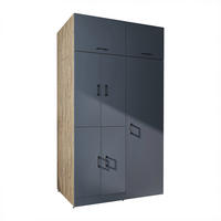 WASCHMASCHINENSCHRANK DORA-II 130cm Breit, 230cm Hoch - Anthrazit, Holzwerkstoff (130/230/73.8cm)