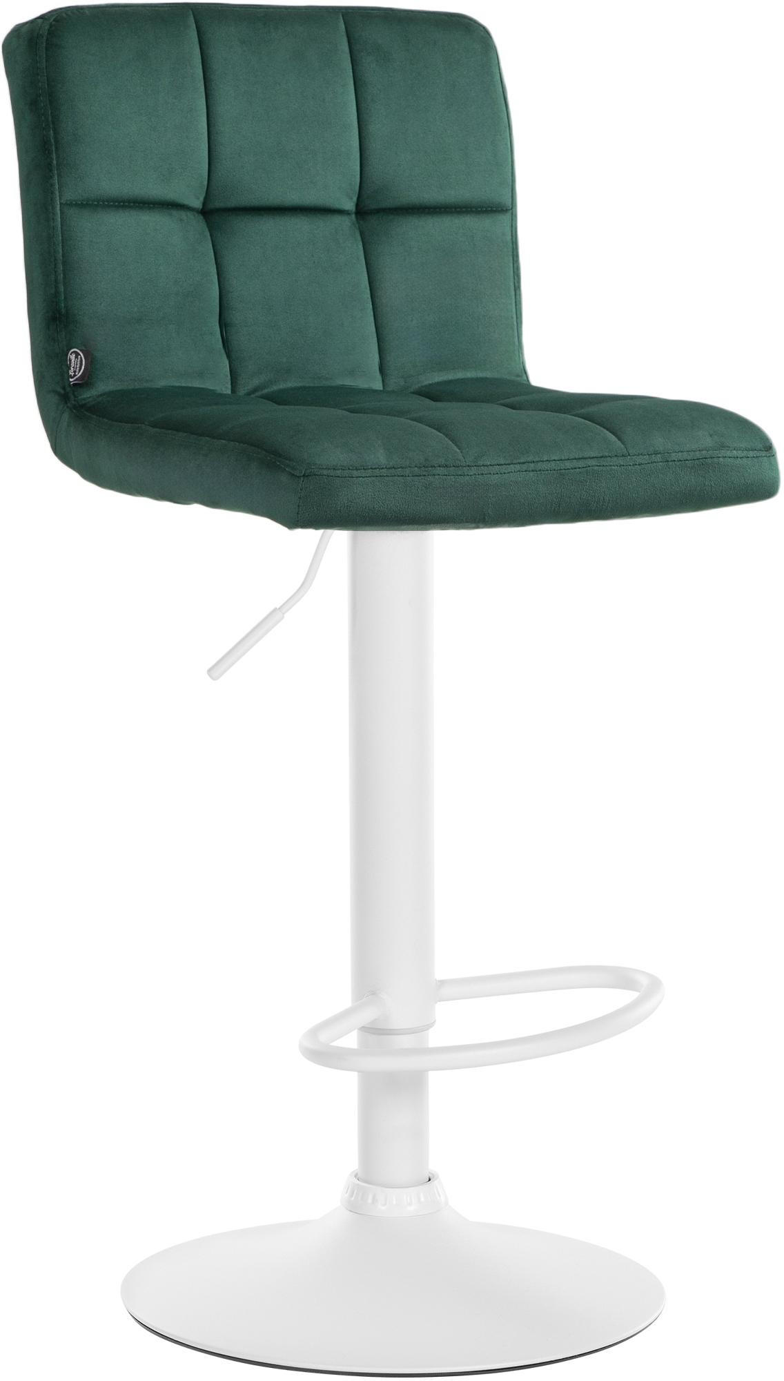 BARHOCKER Samt Grün - Weiß/Grün, Textil/Metall (46/94/47cm) - CLP