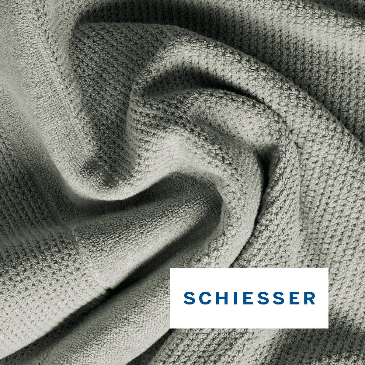 DUSCHTUCHSET Turin - 2-teilig - 70x140 cm - Grau - Grau, Textil (70/140cm) - SCHIESSER