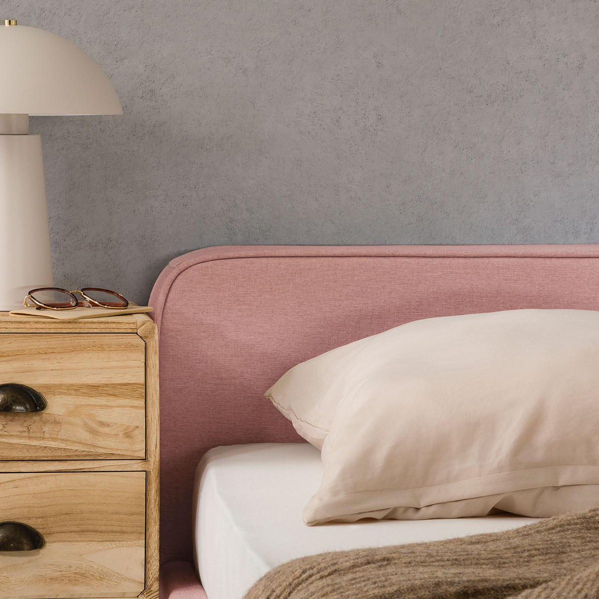 POLSTERBETT MARINI 140X200 CM - Altrosa, Textil (140/200cm) - IDIMEX