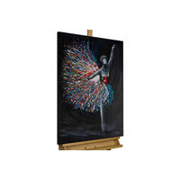RUČNE MAĽOVANÝ AKRYLOVÝ OBRAZ 60/90 cm, čierny, abstraktný dekoratívny motív - čierna, drevo/textil (60/90cm) - KUNSTLOFT