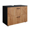 WASCHBECKENUNTERSCHRANK Irma Goldkraft Eiche/Anthrazit 80 x 58.6 cm - Anthrazit/Eiche Wotan, Holzwerkstoff (80/58.6/41cm) - Vicco