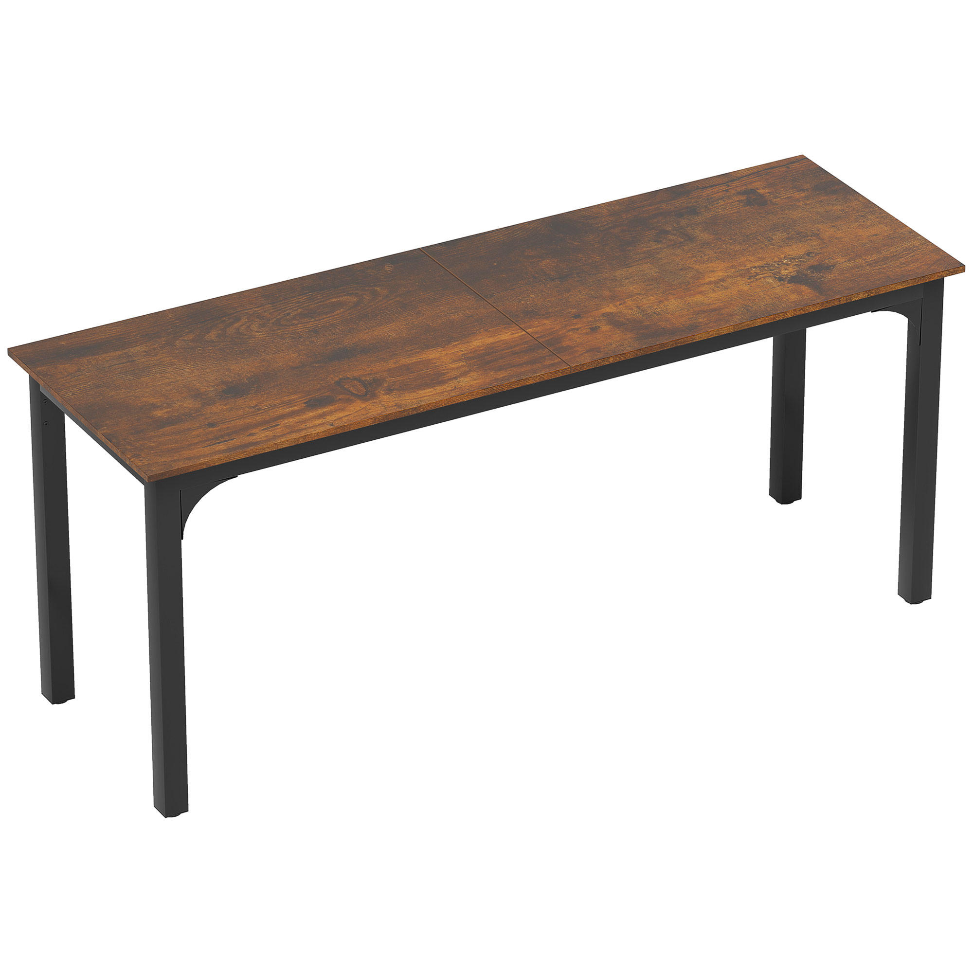 SCHREIBTISCH Computertisch Bürotisch mit Industrie-Design, Stahlgestell Braun - Schwarz/Braun, Holzwerkstoff/Metall (180/60/75cm) - HOMCOM