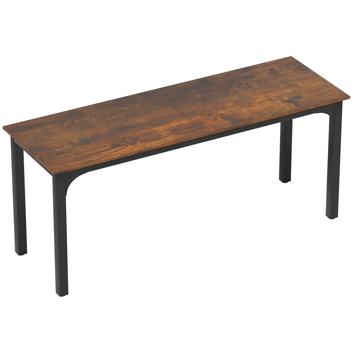 SCHREIBTISCH Computertisch Bürotisch mit Industrie-Design, Stahlgestell Braun - Schwarz/Braun, Holzwerkstoff/Metall (180/60/75cm) - HOMCOM