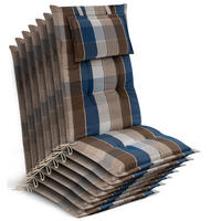 HOCHLEHNER Highlux HL 120x52x7cm Braun-Blau-Kariert (7tlg) - Braun, Textil (52/120cm) - Beautissu 