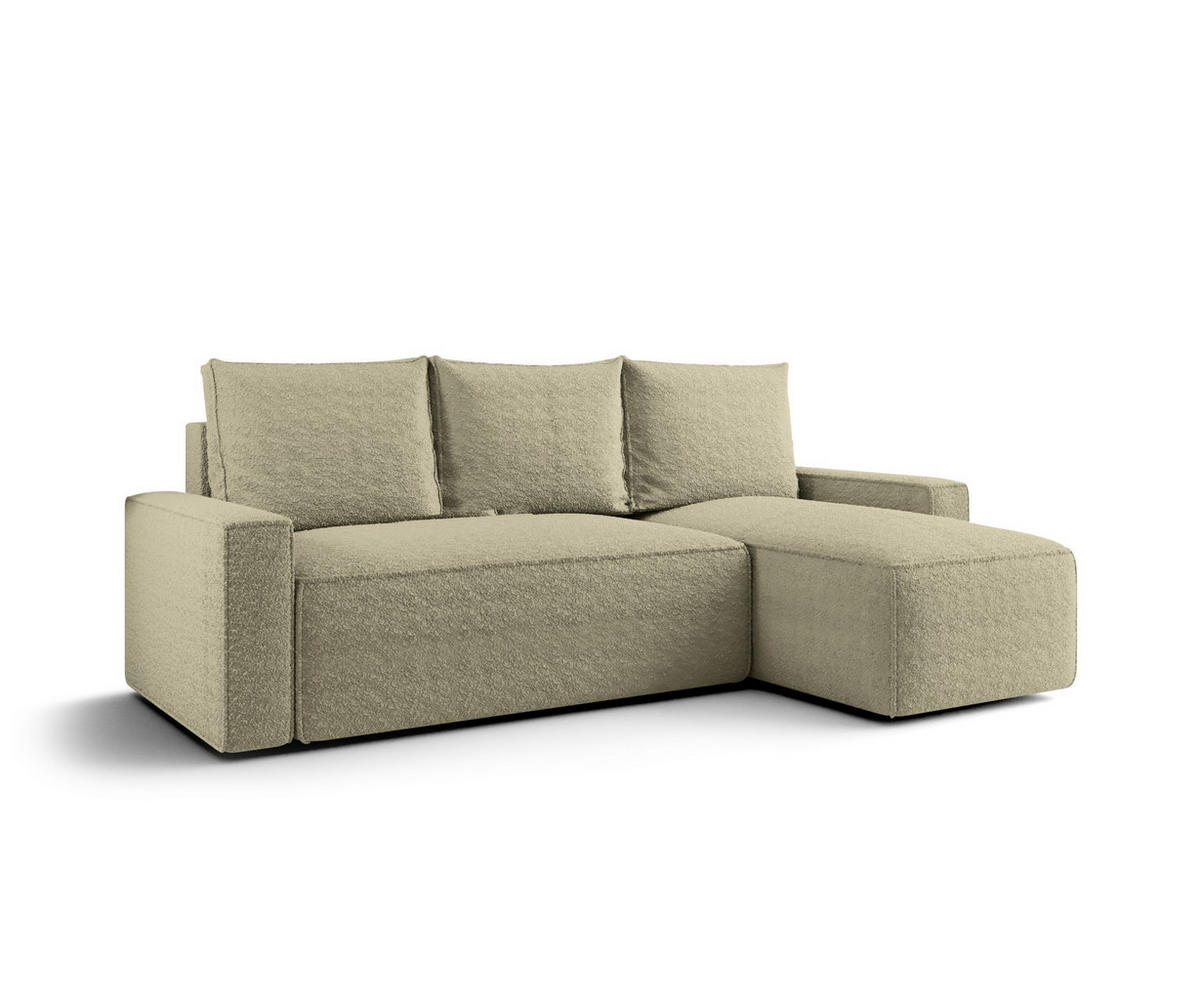 ECKSOFA mit Schlaffunktion SAVIO Quelle 06 Rechts - Beige, Textil (232/140cm) - Bedante