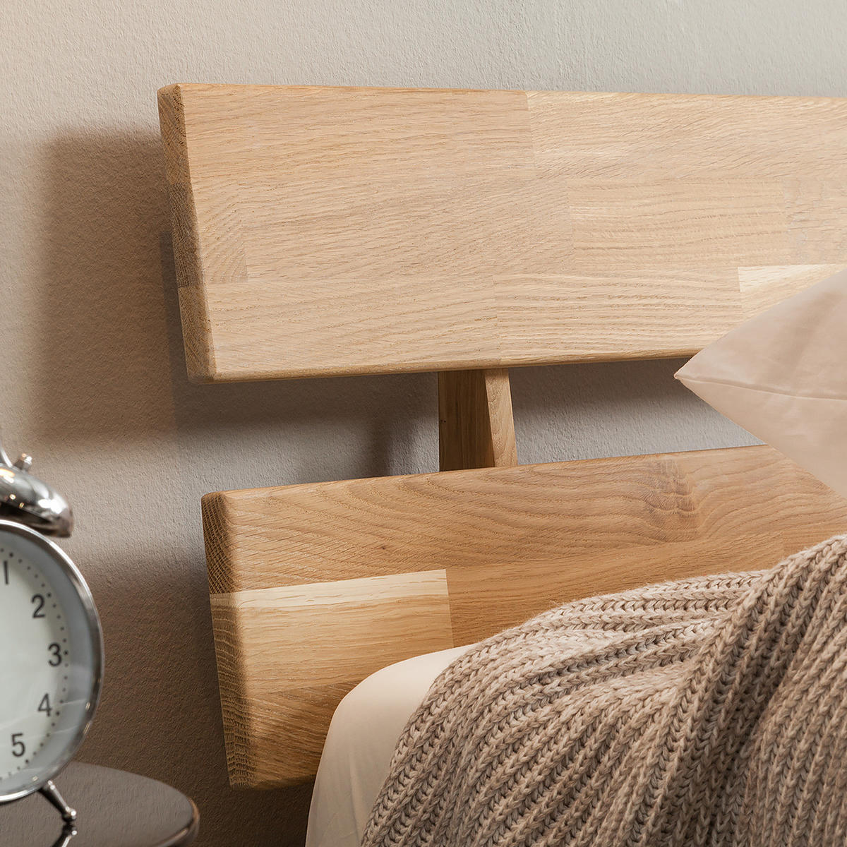 BETT - Massivholz - Eichefarben, Holz (160/200cm) - home24