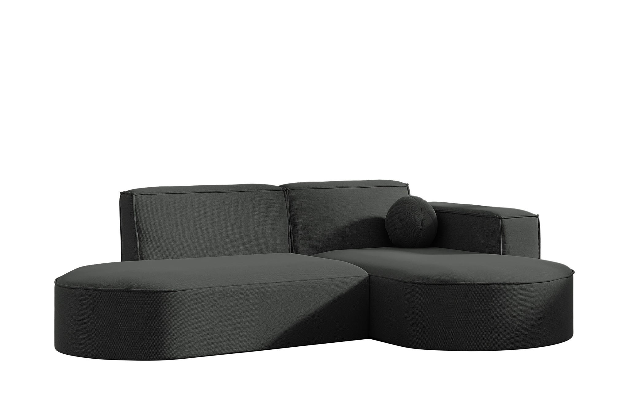 Fun Möbel Ecksofa Anthrazit 236x78x165 cm