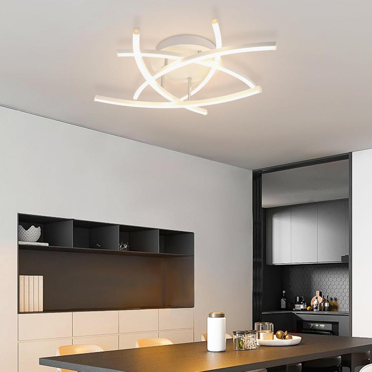 LED-DECKENLEUCHTE Ulmenkarg 52.0/13.0/52.0 cm - Weiß, Metall (52/52/13cm) - ZMH
