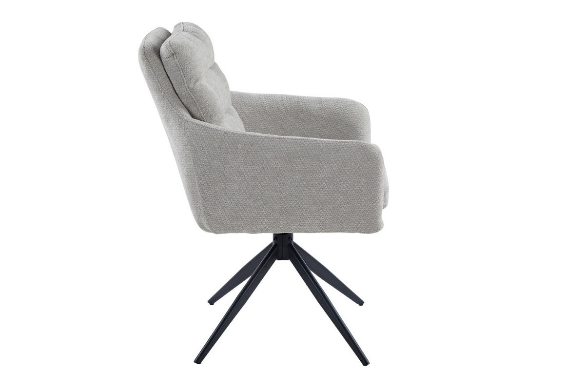 ESSZIMMERSTUHL Berlin, Webstoff, Hellgrau - Beige, Textil (70/88/46cm) - dasmöbelwerk